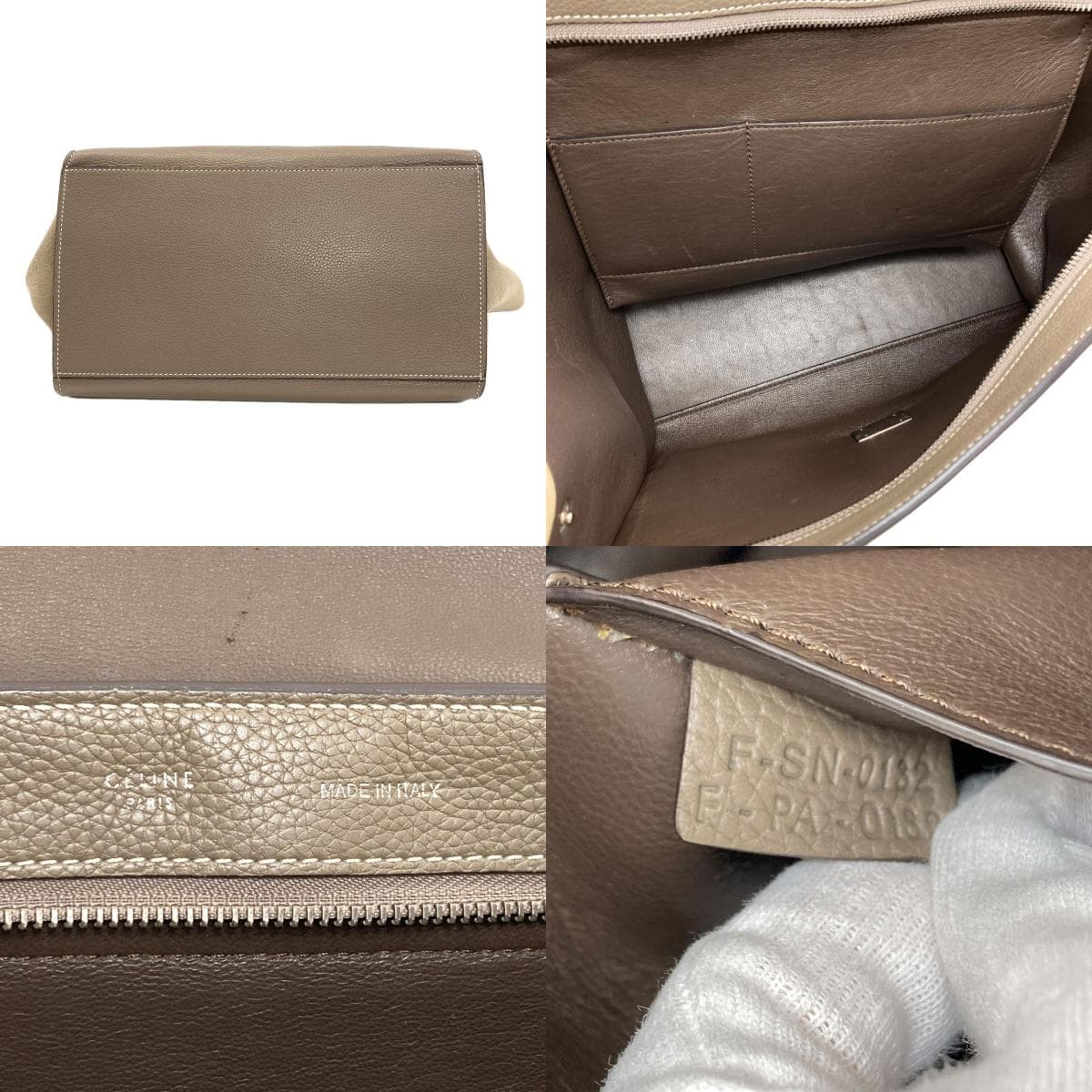 Celine Trapeze 2WAY Handbag Calf/Suede Ladies [Used] [CELINE] 4