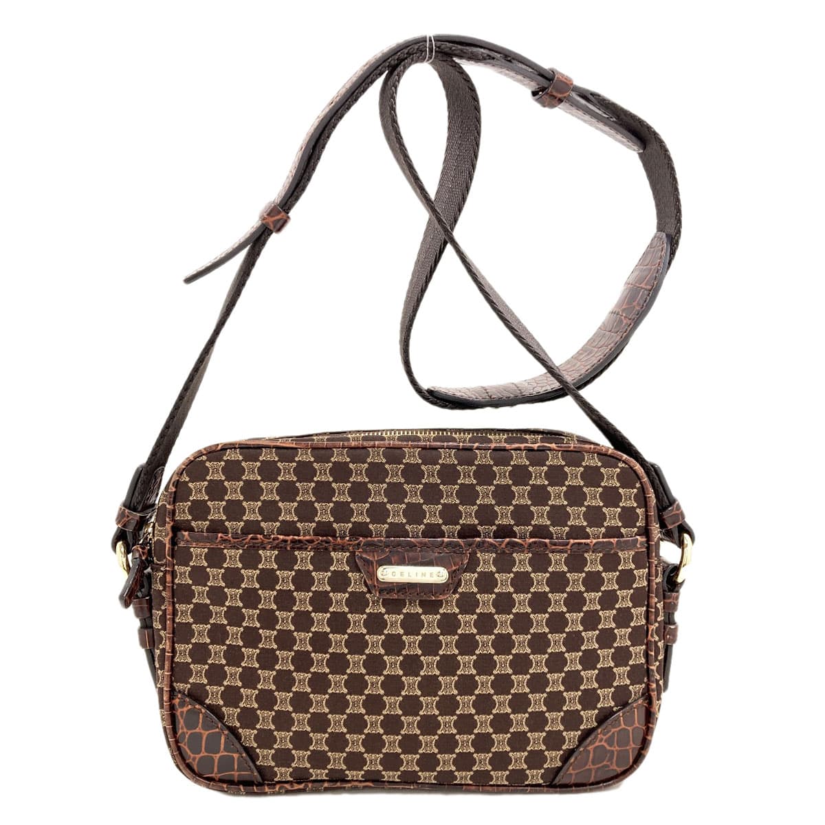 Celine Macadam Pattern Shoulder Bag Canvas Ladies [Used] [CELINE]