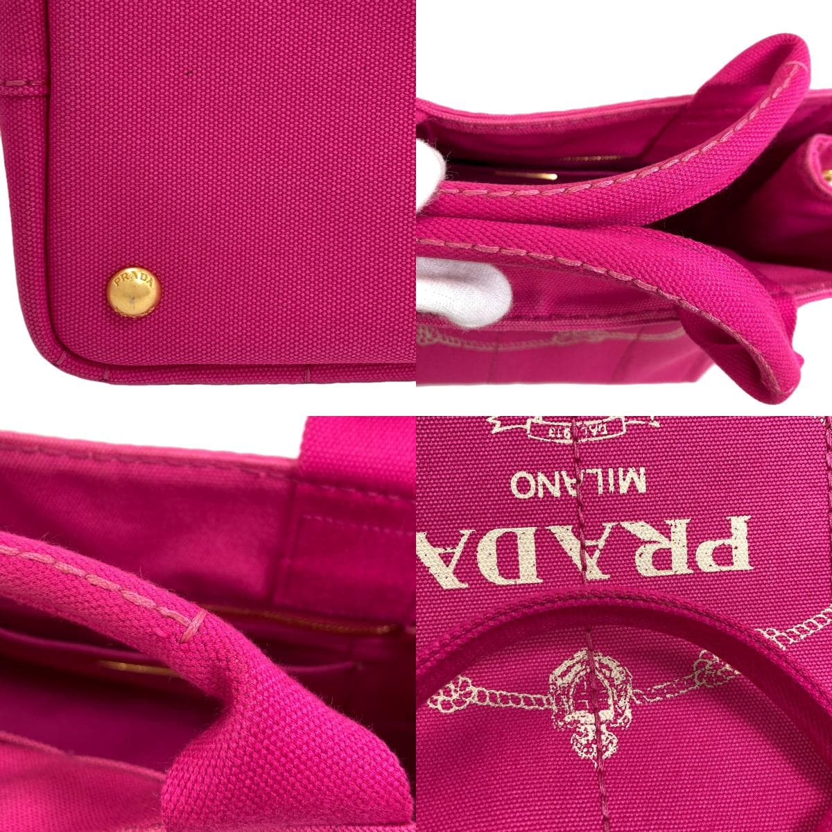 Prada Canapa Handbag Canvas Ladies [Used] [PRADA] 9