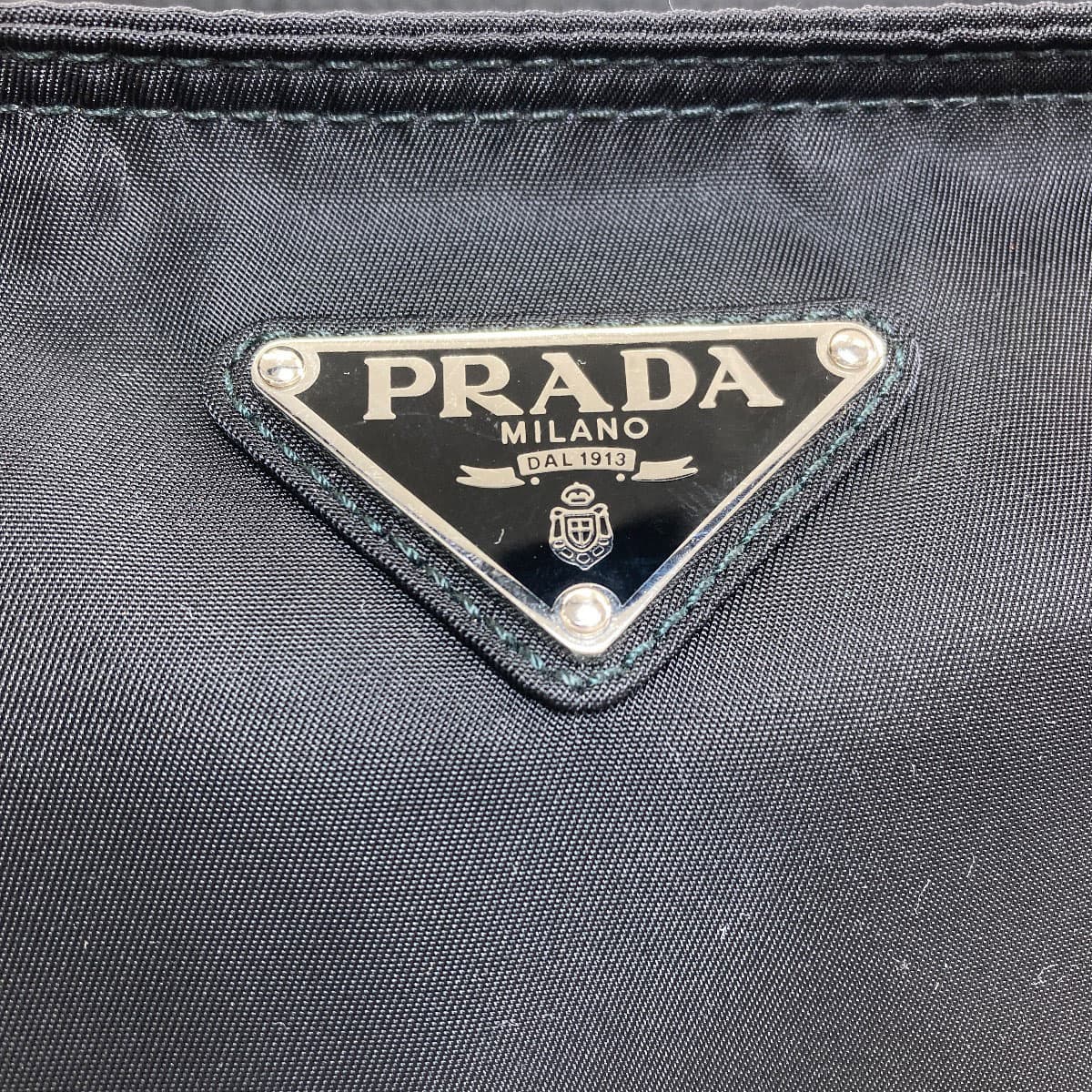 Prada logo hardware handbag made of nylon material for women [Used] [PRADA] 8