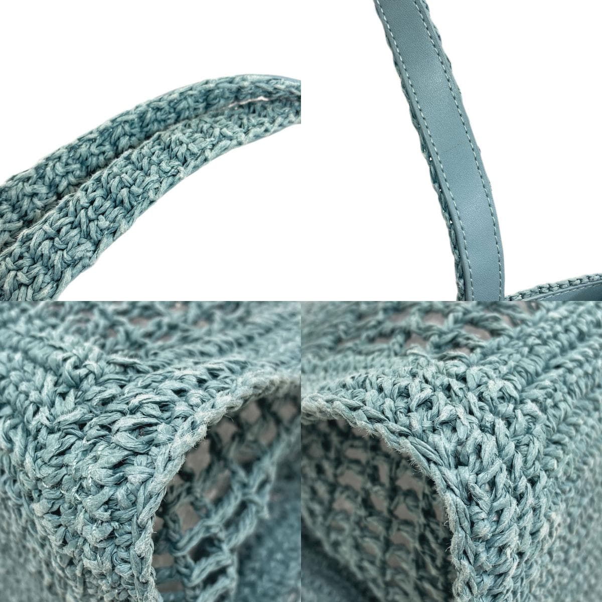 Tory Burch Ella Crochet Small Tote Bag Paper Raffia Ladies [Used] [Tory Burch] 9