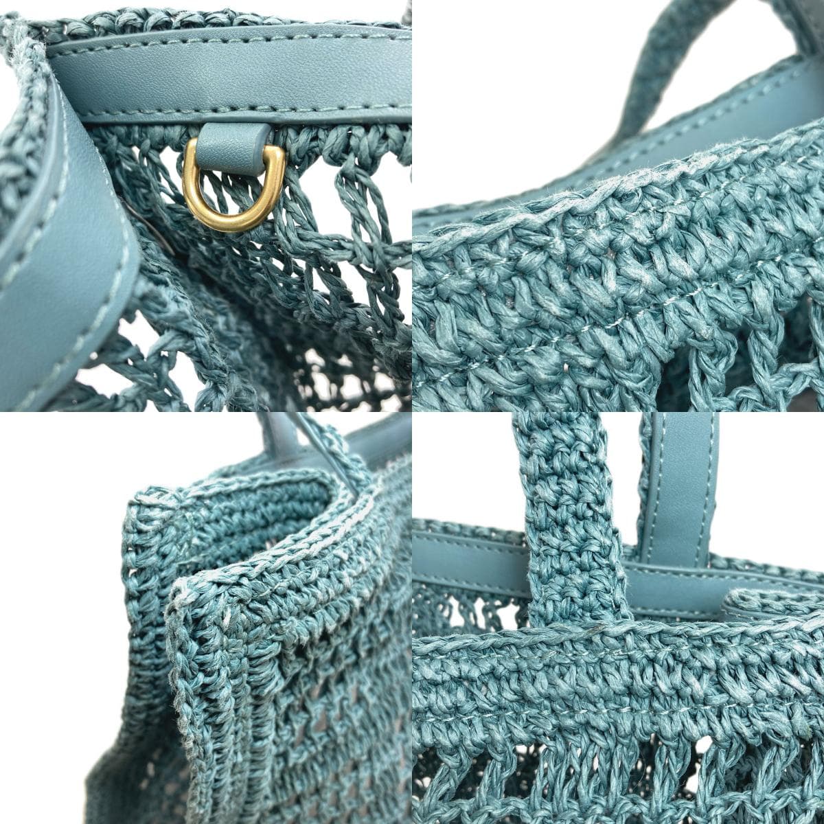 Tory Burch Ella Crochet Small Tote Bag Paper Raffia Ladies [Used] [Tory Burch] 8