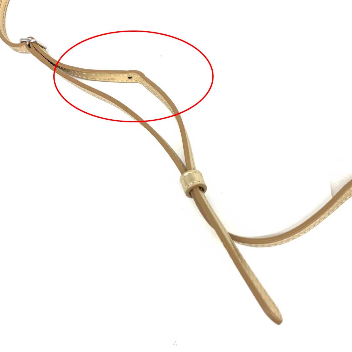 J&M DAVIDSON Shoulder Bag Excellent Condition Gold Color Leather Belt Design Ladies Nano Bag 9