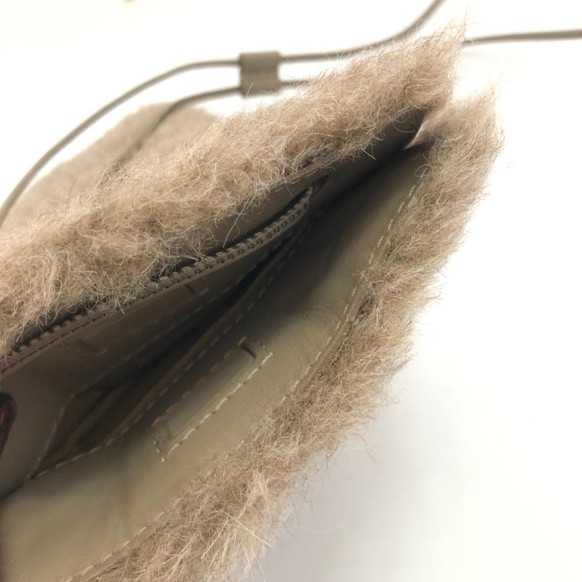 MAX MARA shoulder bag in good condition, brown fur, women's crossbody bag 5