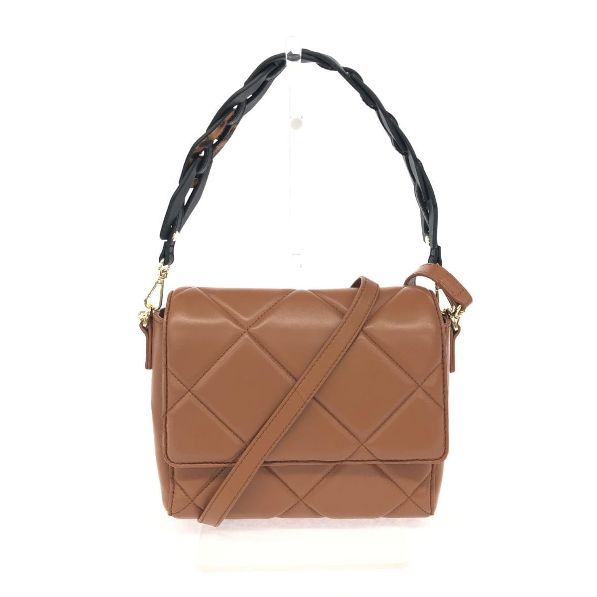 LOWELL things 2WAY bag in good condition, brown leather quilting, multifunctional bag