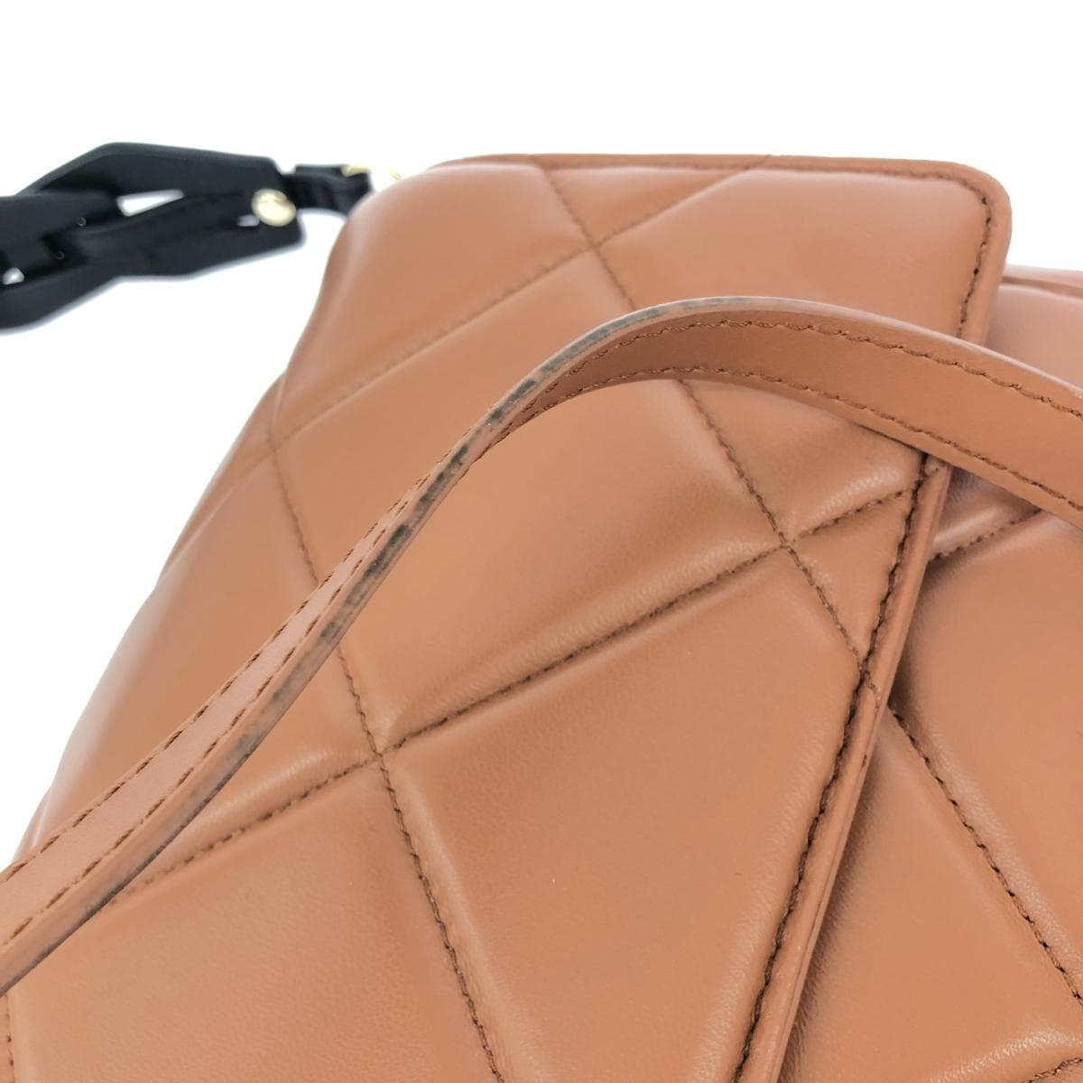 LOWELL things 2WAY bag in good condition, brown leather quilting, multifunctional bag 9