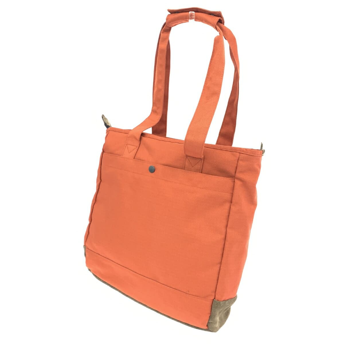 EDDIE BAUER Tote Bag Brown/Orange Ripstop × Suede Leather Unisex bag 3