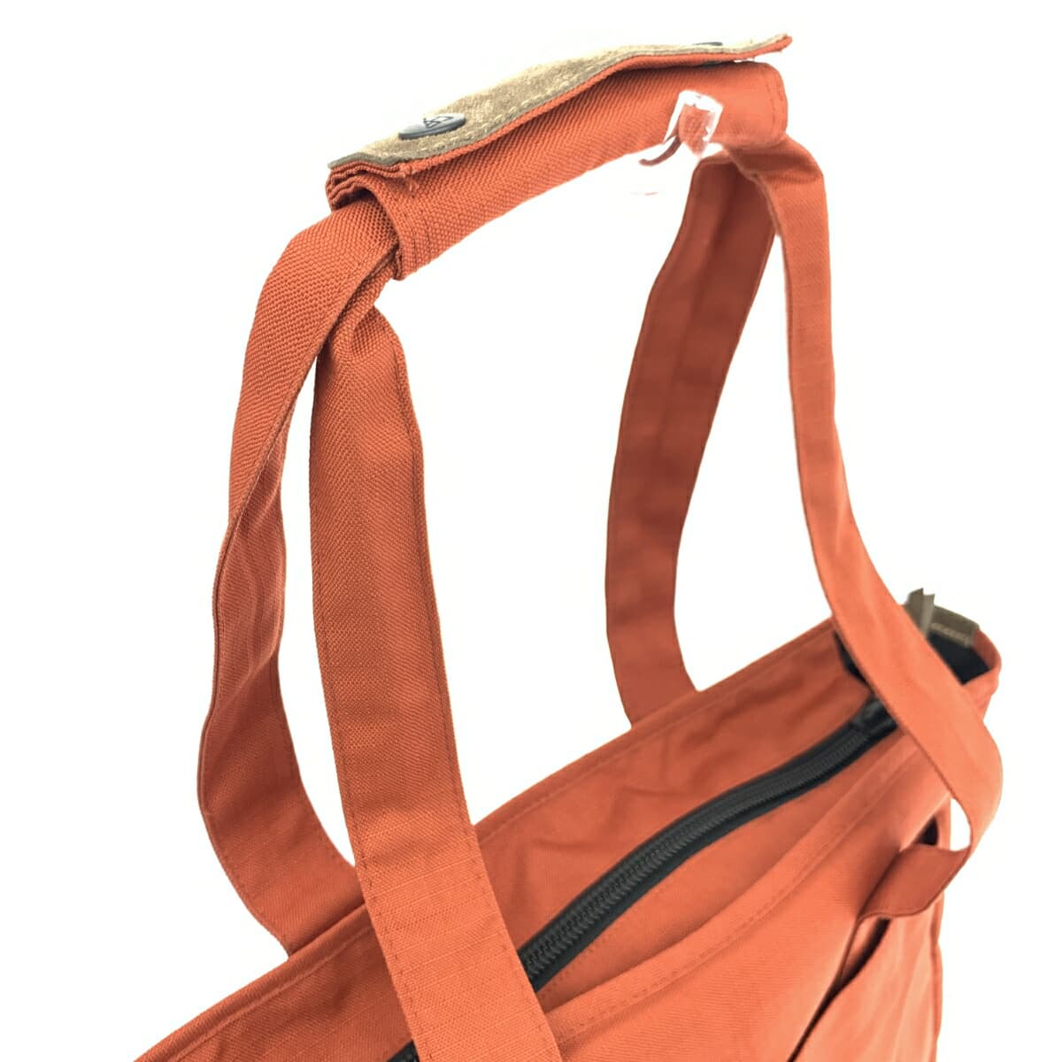 EDDIE BAUER Tote Bag Brown/Orange Ripstop × Suede Leather Unisex bag 4