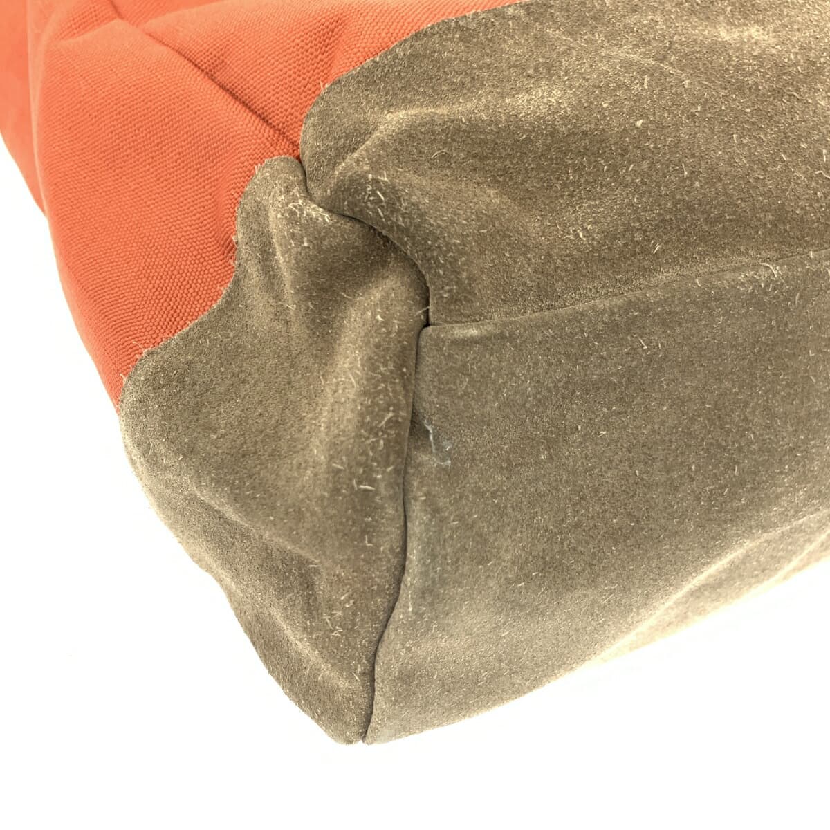 EDDIE BAUER Tote Bag Brown/Orange Ripstop × Suede Leather Unisex bag 8