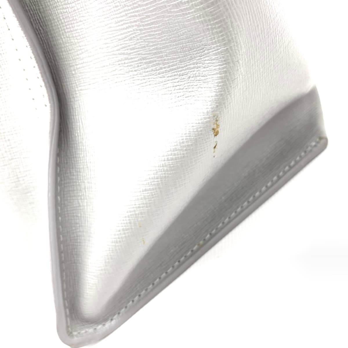 FURLA Mini Tote Bag in Good Condition Gray Leather Women's Bag 8