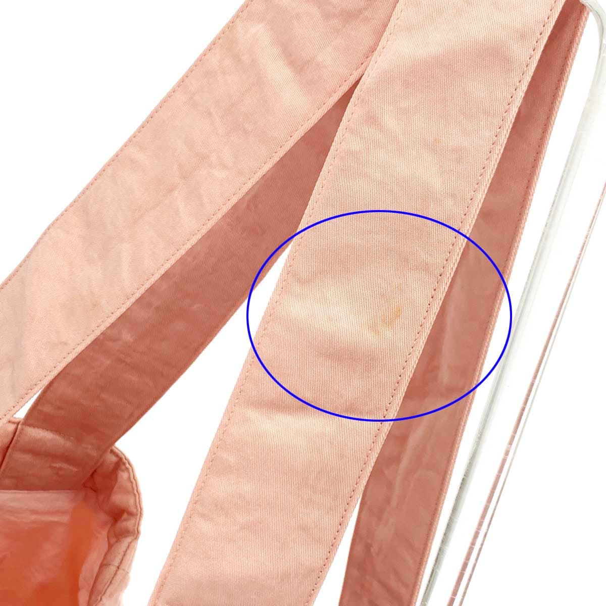 Potechino tote bag pink beige nylon quilting padded women's shoulder bag 8