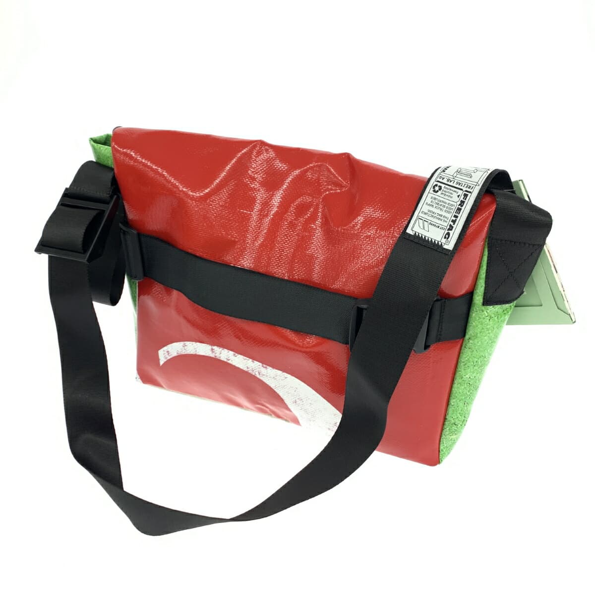 FREITAG F12 DRAGNET Shoulder Bag Unused Item Red × Green Recycled Material Messenger Men's Dragnet 3