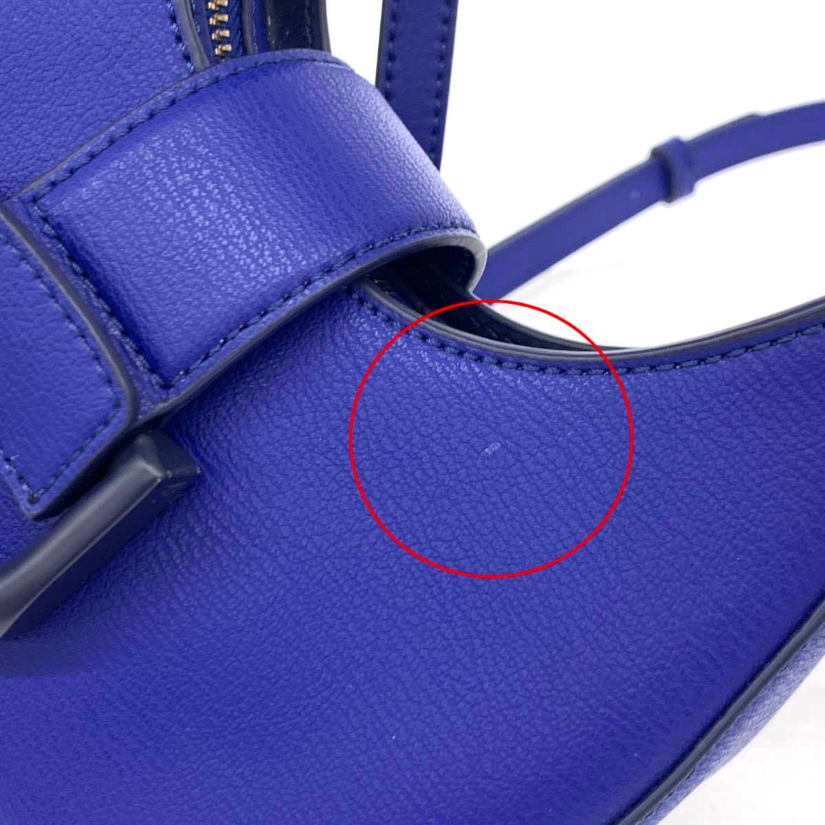 CHARLES&KEITH×ITZY Charles & Keith × ITZY Shoulder Bag Excellent Condition Navy Fake Leather Women's Crossbody Bag 9