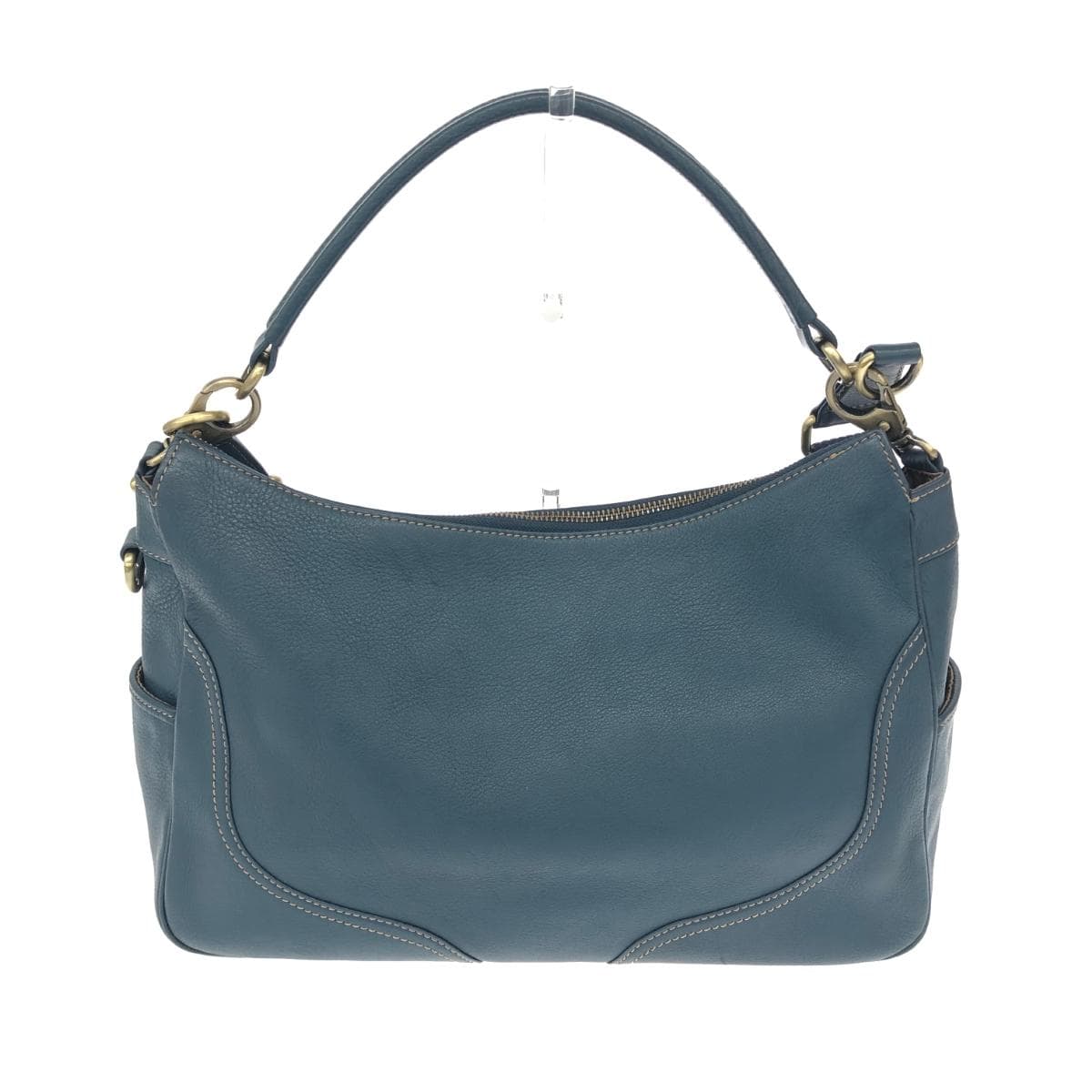 ★Unlimited & Open to Everyone★ HAMANO 2WAY Bag Brown/Blue Leather Women's Multifunctional Bag