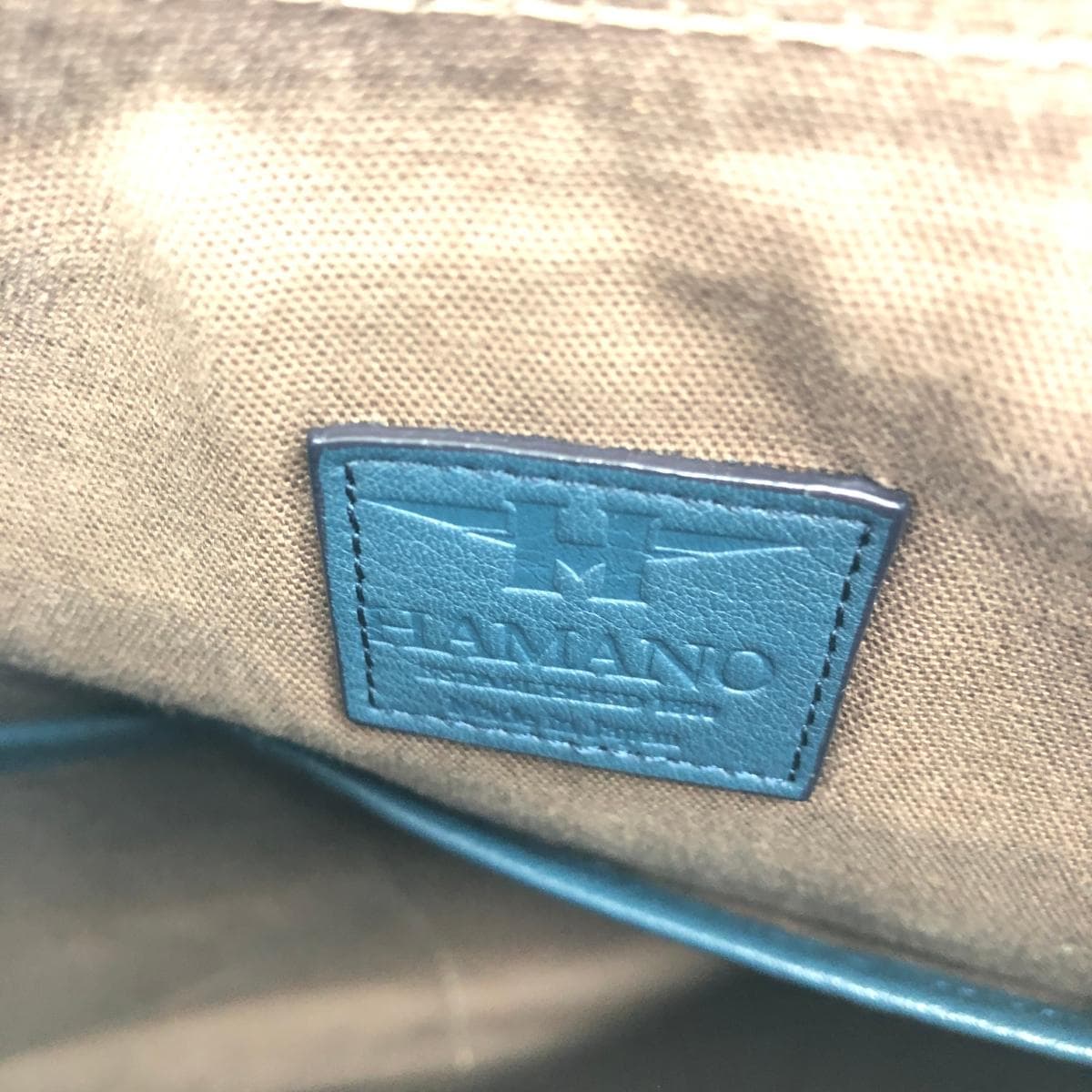 ★Unlimited & Open to Everyone★ HAMANO 2WAY Bag Brown/Blue Leather Women's Multifunctional Bag 6