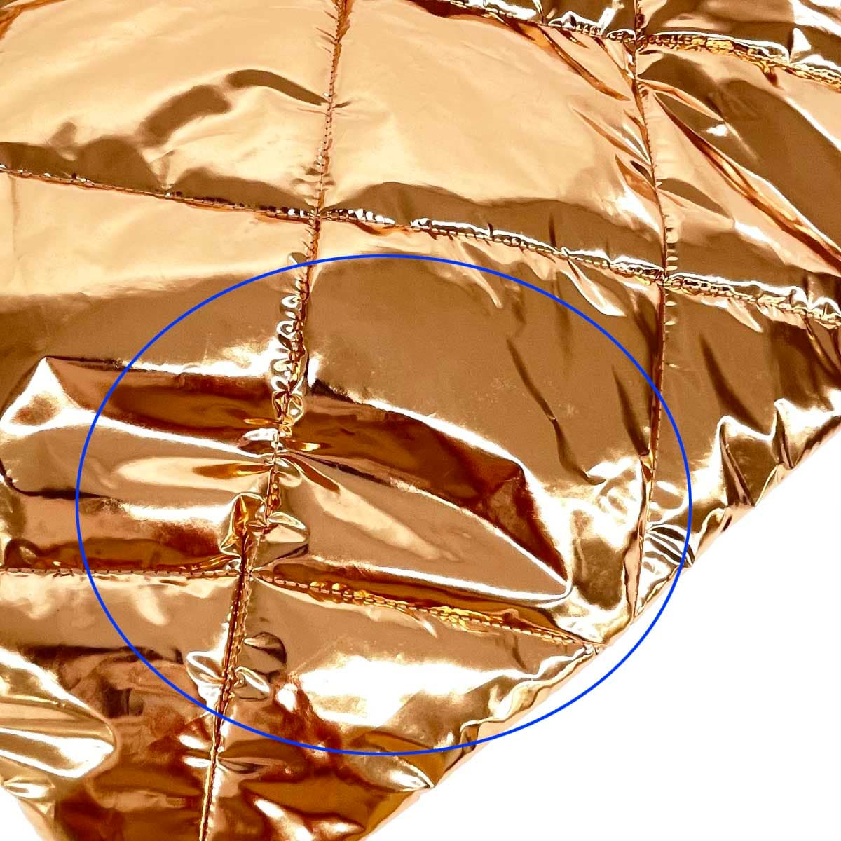 IENKI IENKI handbag in good condition, orange nylon, integrated handle, metallic quilting, padded, ladies' bag 6