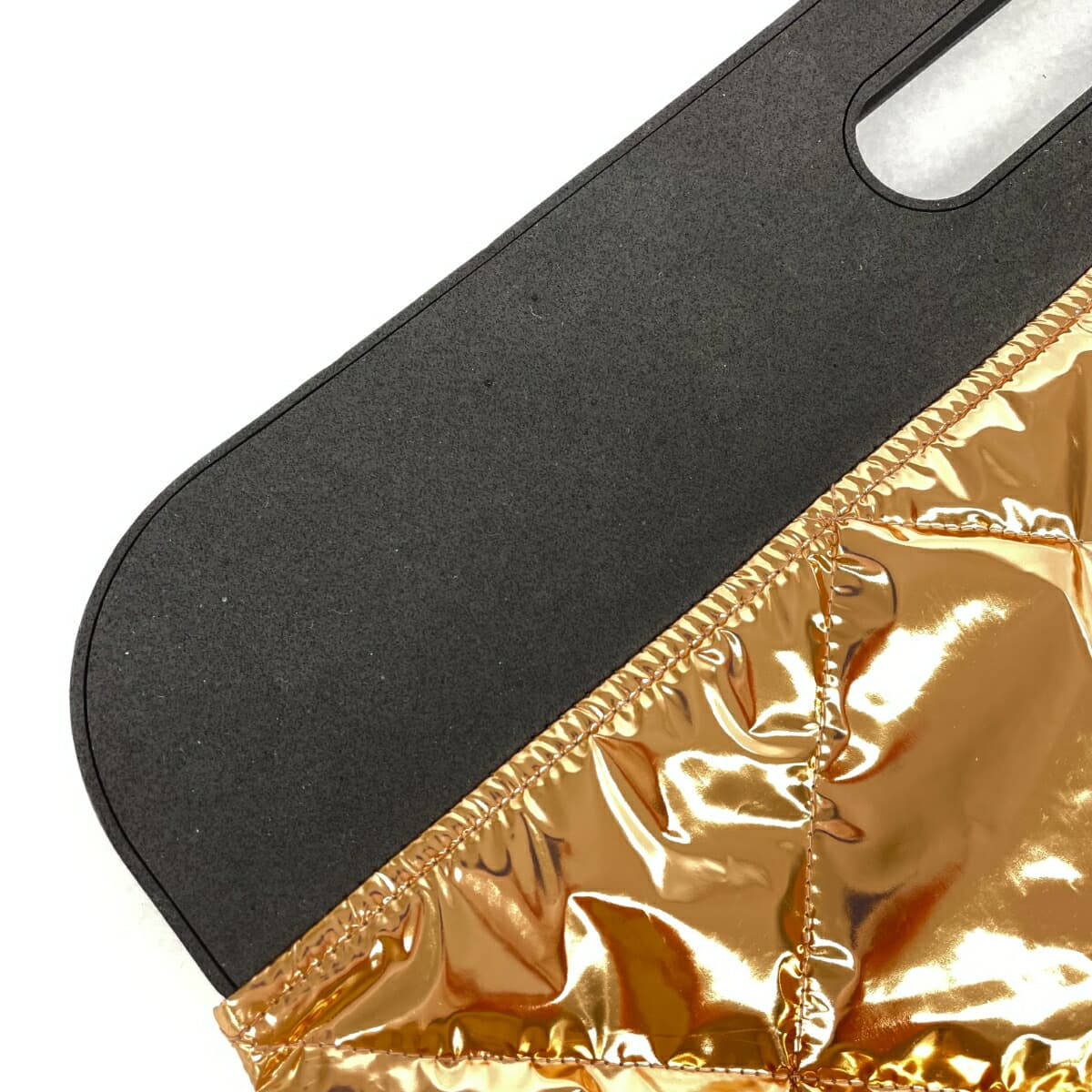 IENKI IENKI handbag in good condition, orange nylon, integrated handle, metallic quilting, padded, ladies' bag 7