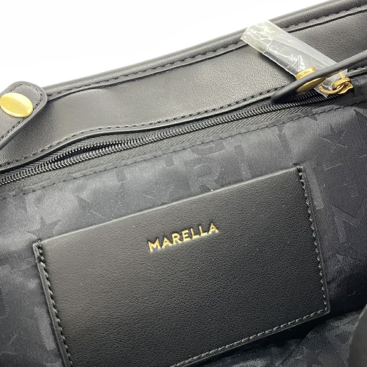 MARELLA Straw 2WAY Basket Bag in Good Condition Black/Beige Women's Multi-functional Handbag 6