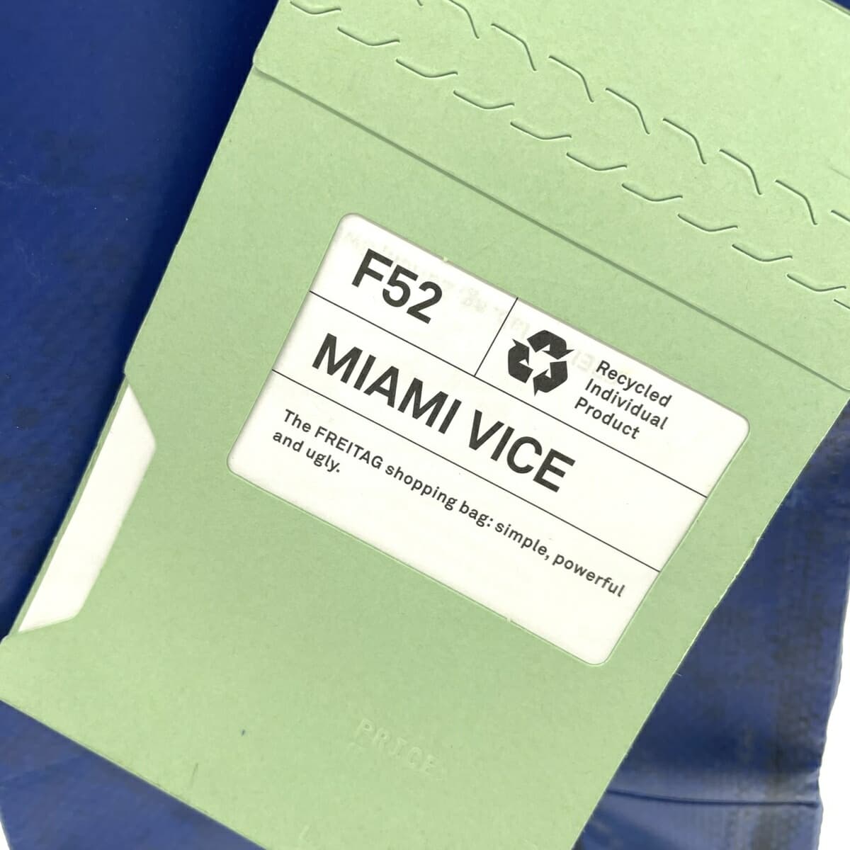 FREITAG Miami Vice Tote Bag Like New MIMI VICE/F52 Blue Solid Blue Men's Bag 8