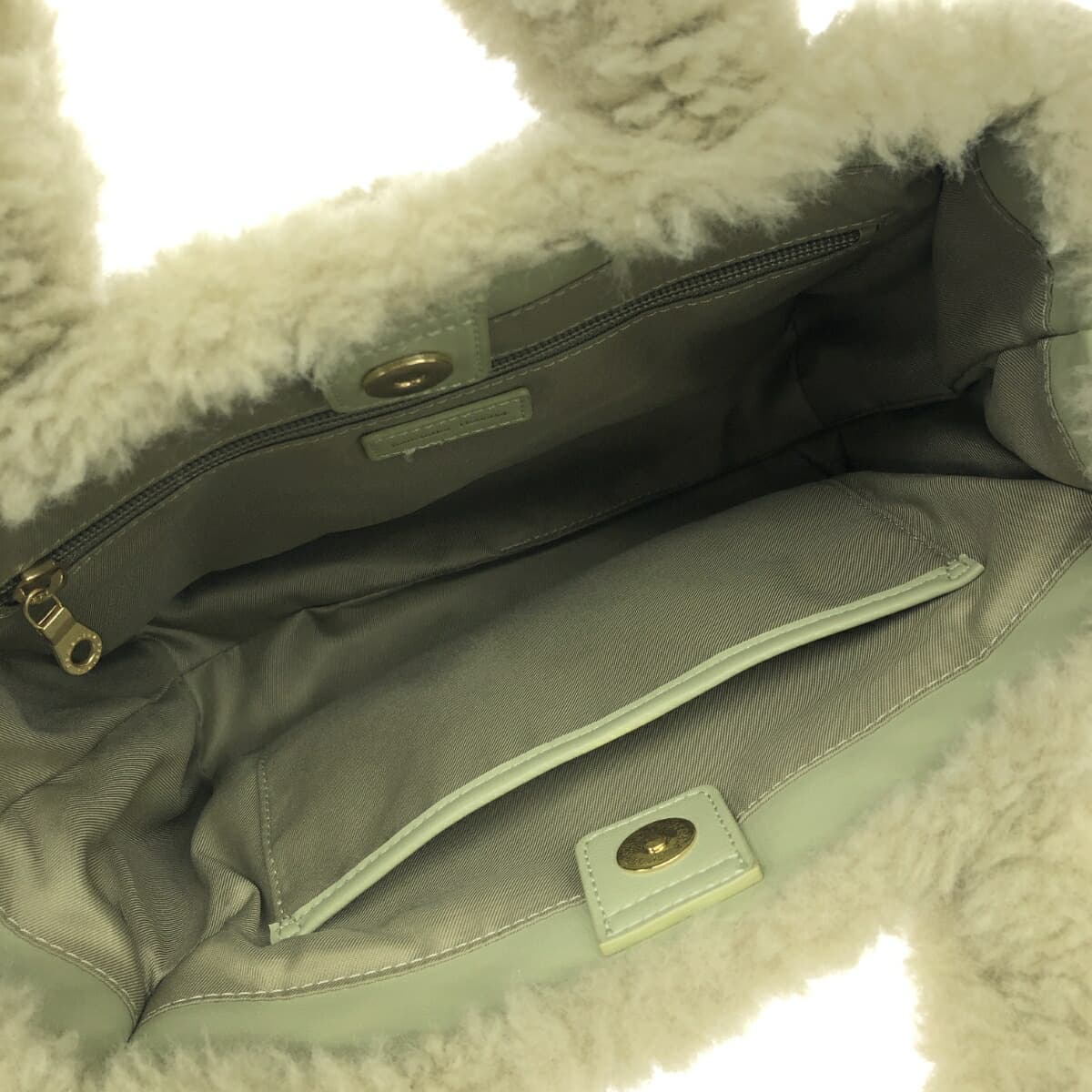 Samantha Thavasa 2WAY Handbag Good Condition Green Boa Women's Multifunctional Bag 4