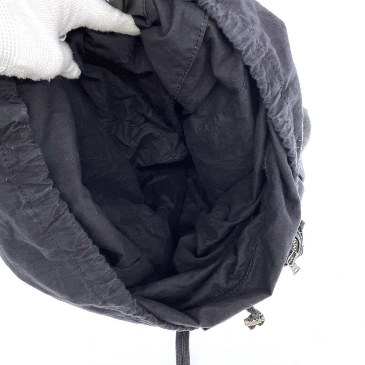 JOHNNY WOLF Backpack Black Leather Men's Backpack bag 5