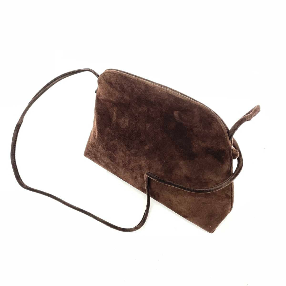 LA BAGAGERIE Shoulder Bag Brown Suede Women's Vintage bag 3