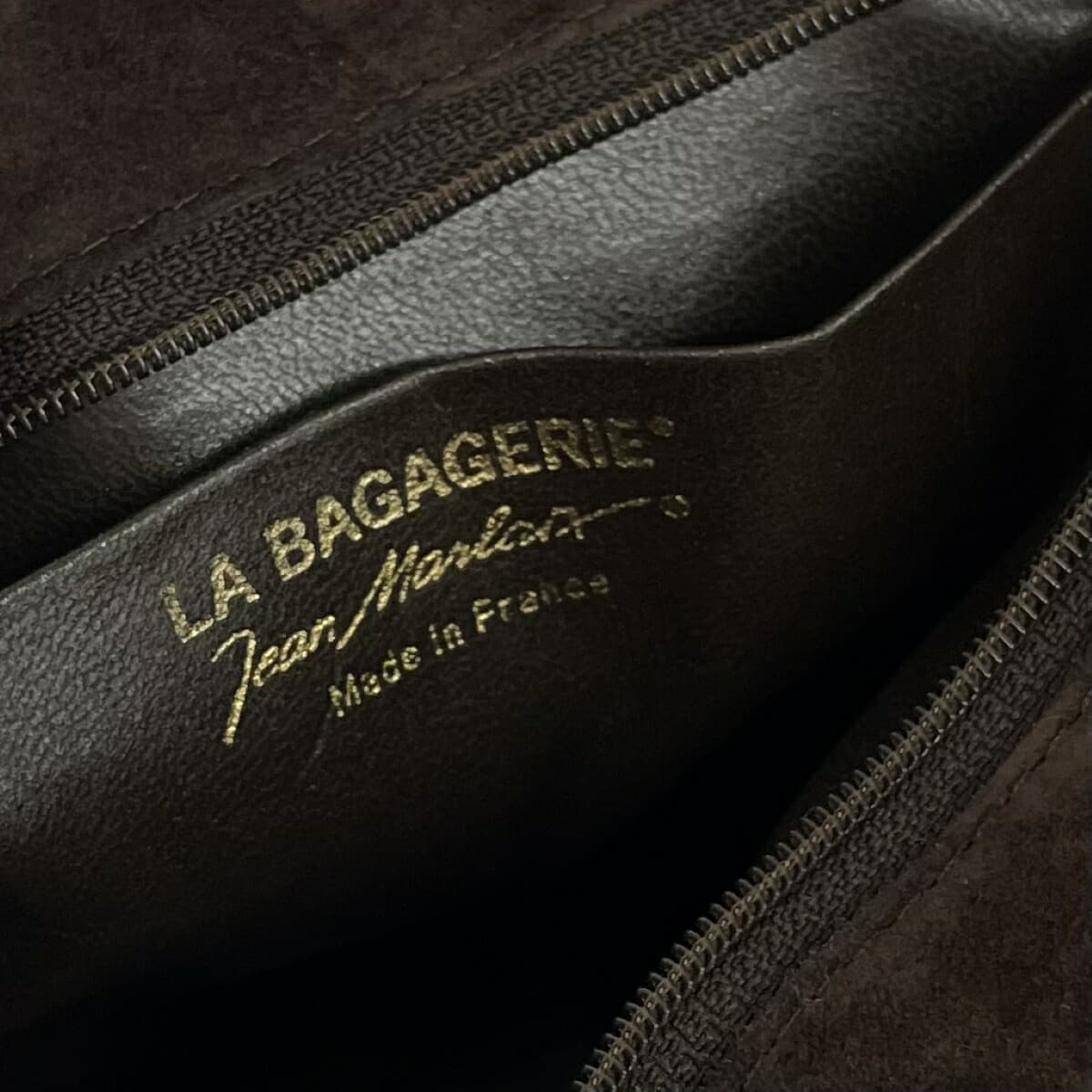 LA BAGAGERIE Shoulder Bag Brown Suede Women's Vintage bag 6