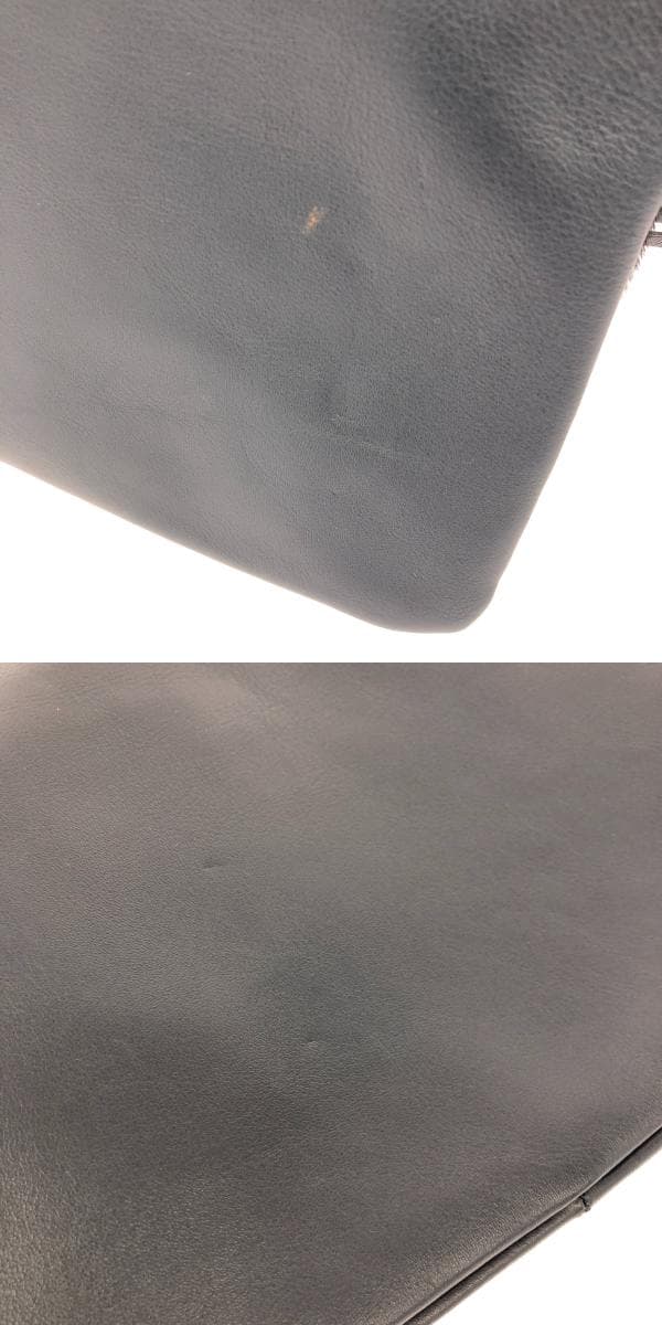 PELLICO clutch bag in good condition, navy leather and hair-on-hide, removable, women's second bag, bag 10