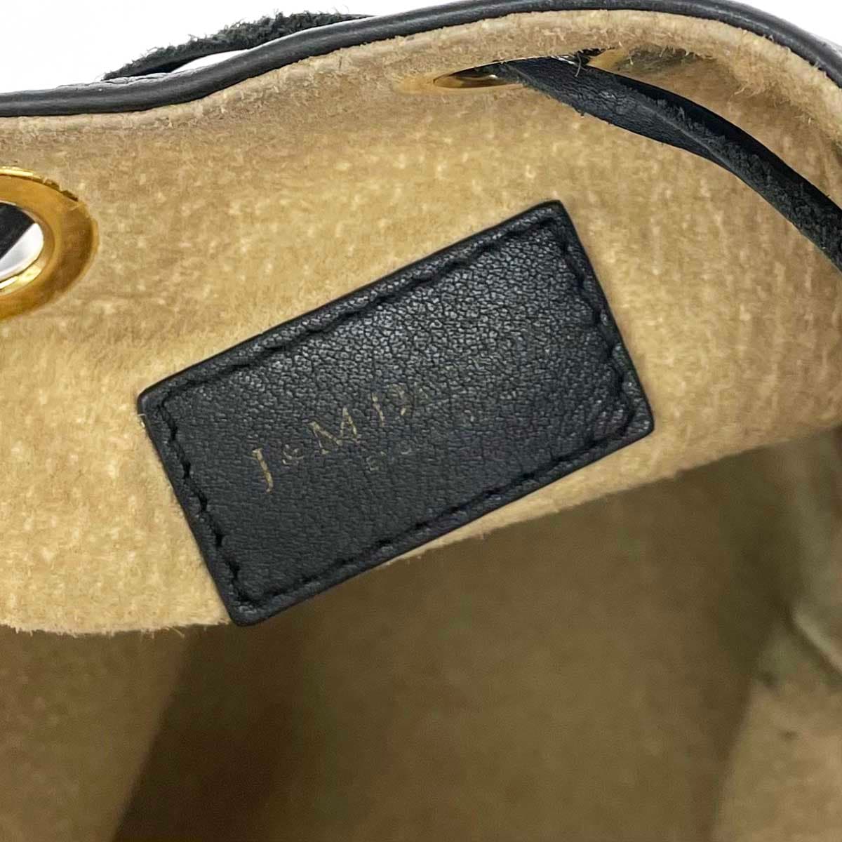 J&M DAVIDSON Carnival One Shoulder Bag Black Leather Drawstring Fringe Women's Shoulder Bag 6