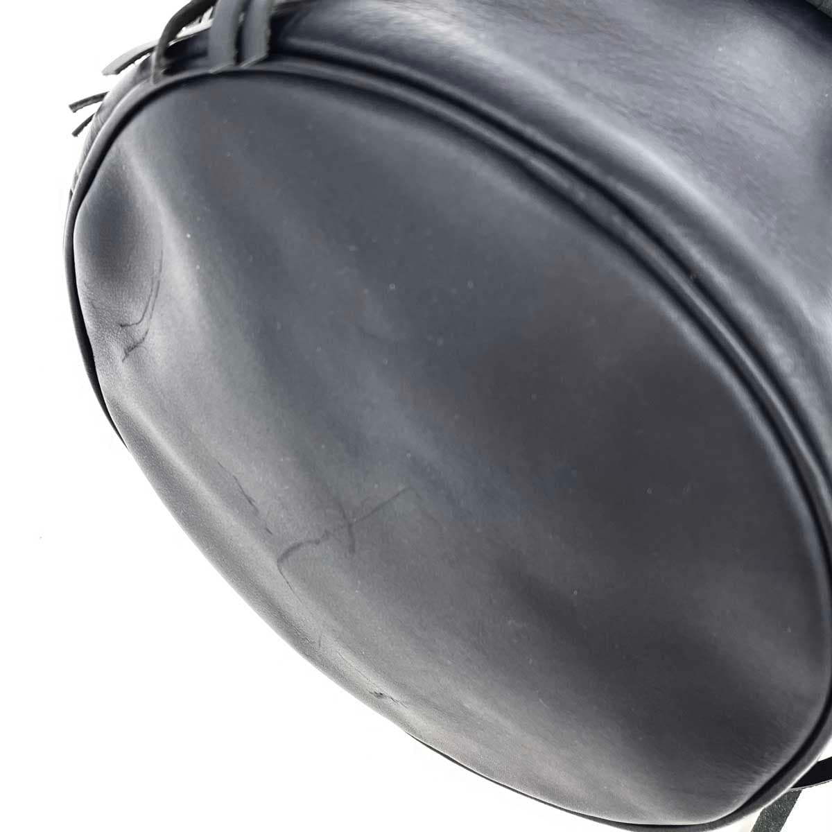 J&M DAVIDSON Carnival One Shoulder Bag Navy Leather Drawstring Fringe Women's Shoulder Bag 8