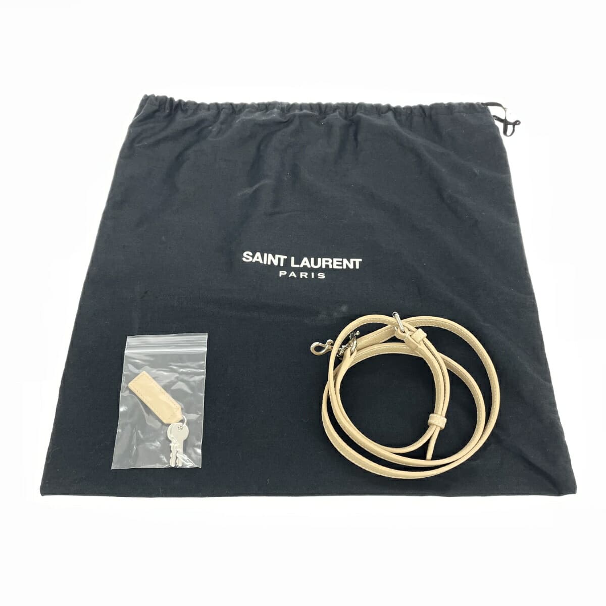 SAINT LAURENT PARIS Sac de Jour 2WAY Bag Beige Leather Women's Multifunctional Bag 10