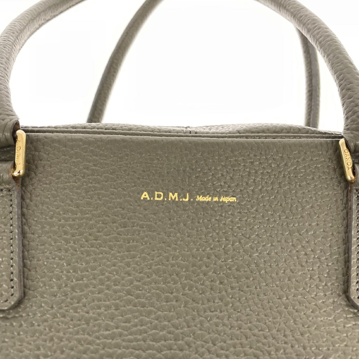 A.D.M.J (Accessoires De Mademoiselle) Accessoires De Mademoiselle Jap Mozart Tote Bag Gray Leather Women's 6