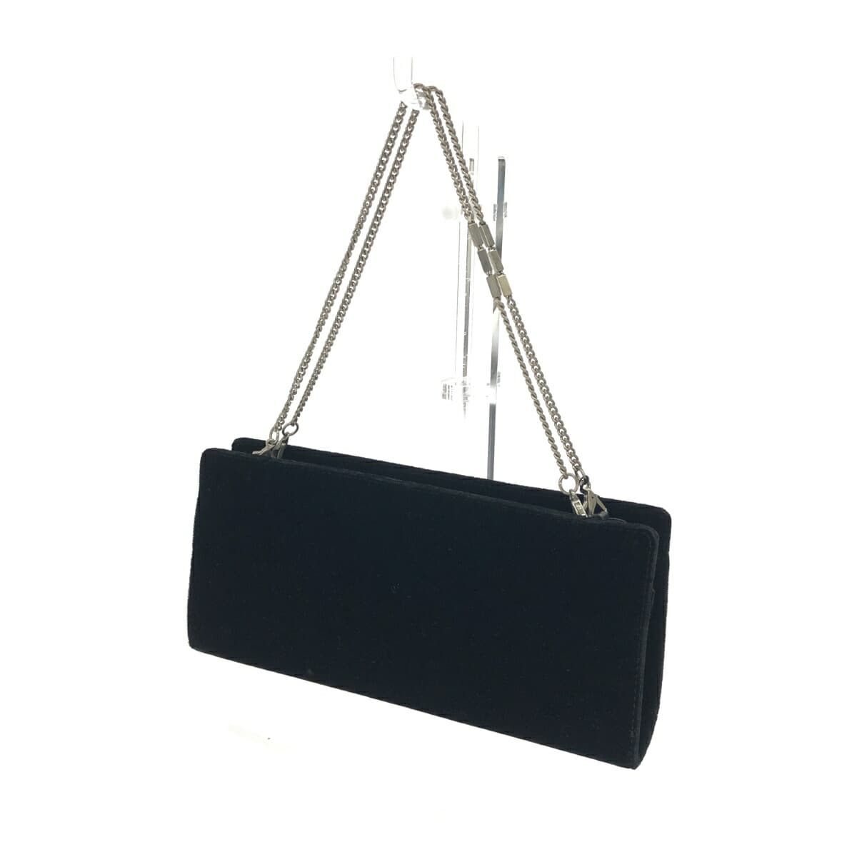 Italian House Italy Chain Clutch Bag Excellent Condition Black Velvet GK Logo Leopard Sequins Women's Second Bag Bag 3