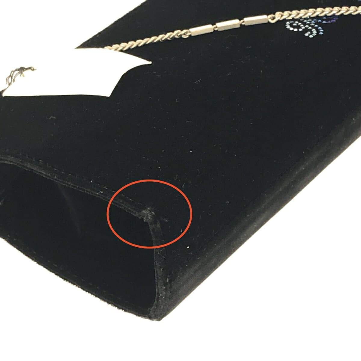 Italian House Italy Chain Clutch Bag Excellent Condition Black Velvet GK Logo Leopard Sequins Women's Second Bag Bag 9