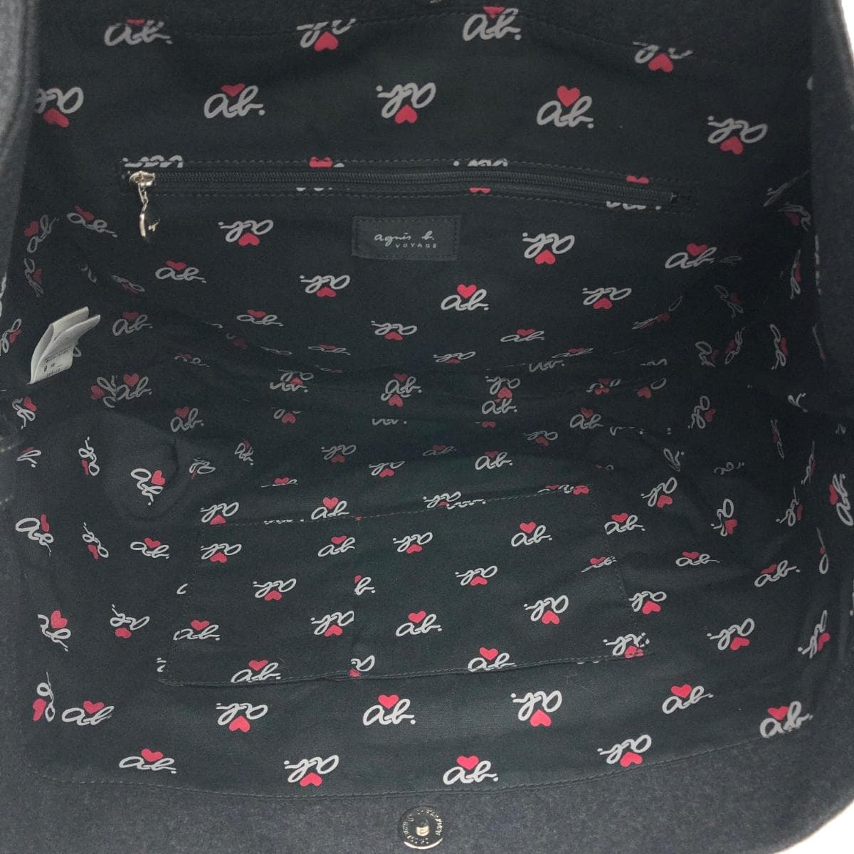 agnes b. Agnes B. tote bag gray felt women's bag 5