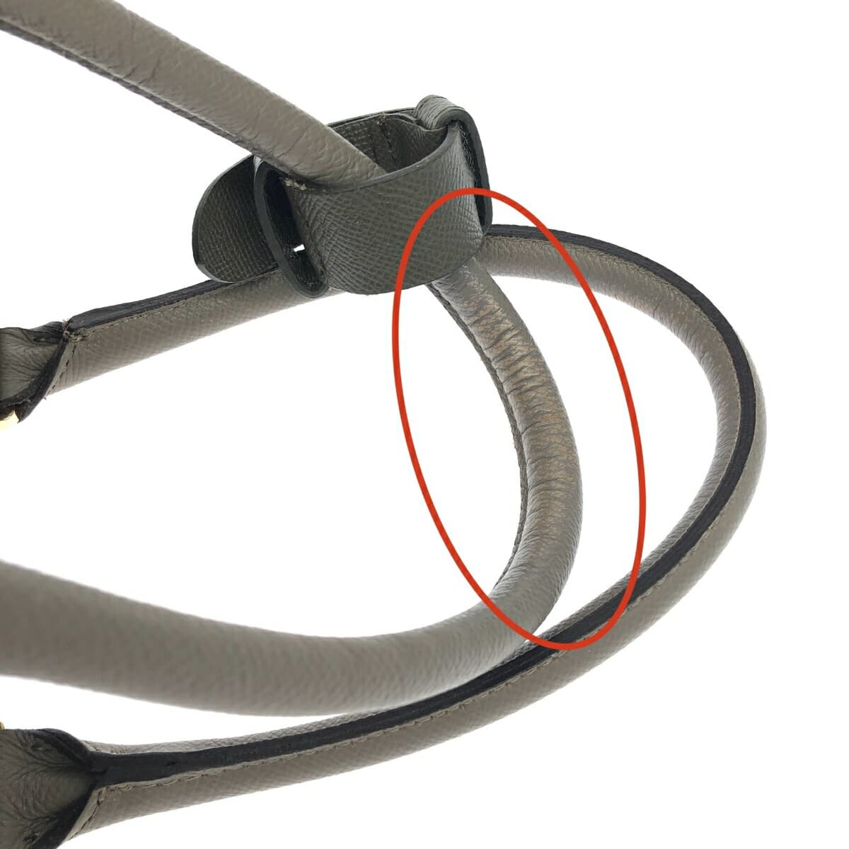 A.D.M.J (Accessoires De Mademoiselle) Handbag Khaki x Gray Leather Ladies 7