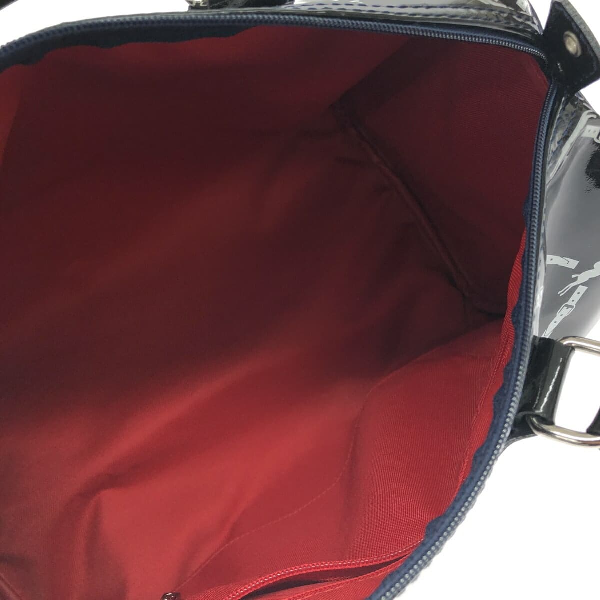 LONGCHAMP Boston bag in good condition, black, all-over pattern, ladies' drum bag, bag 7