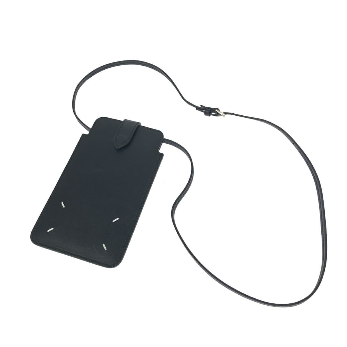 Maison Martin Margiela Phone Case Shoulder Bag Good Condition SA3VZ0001 Black Leather Unisex 3