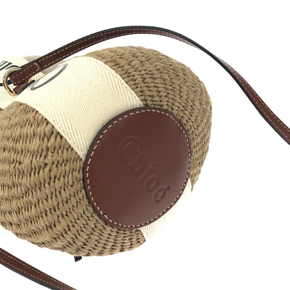 Chloe x Mifuko Woody Small Bucket 2WAY Bag Good Condition Beige Women's Multifunctional Bag 4