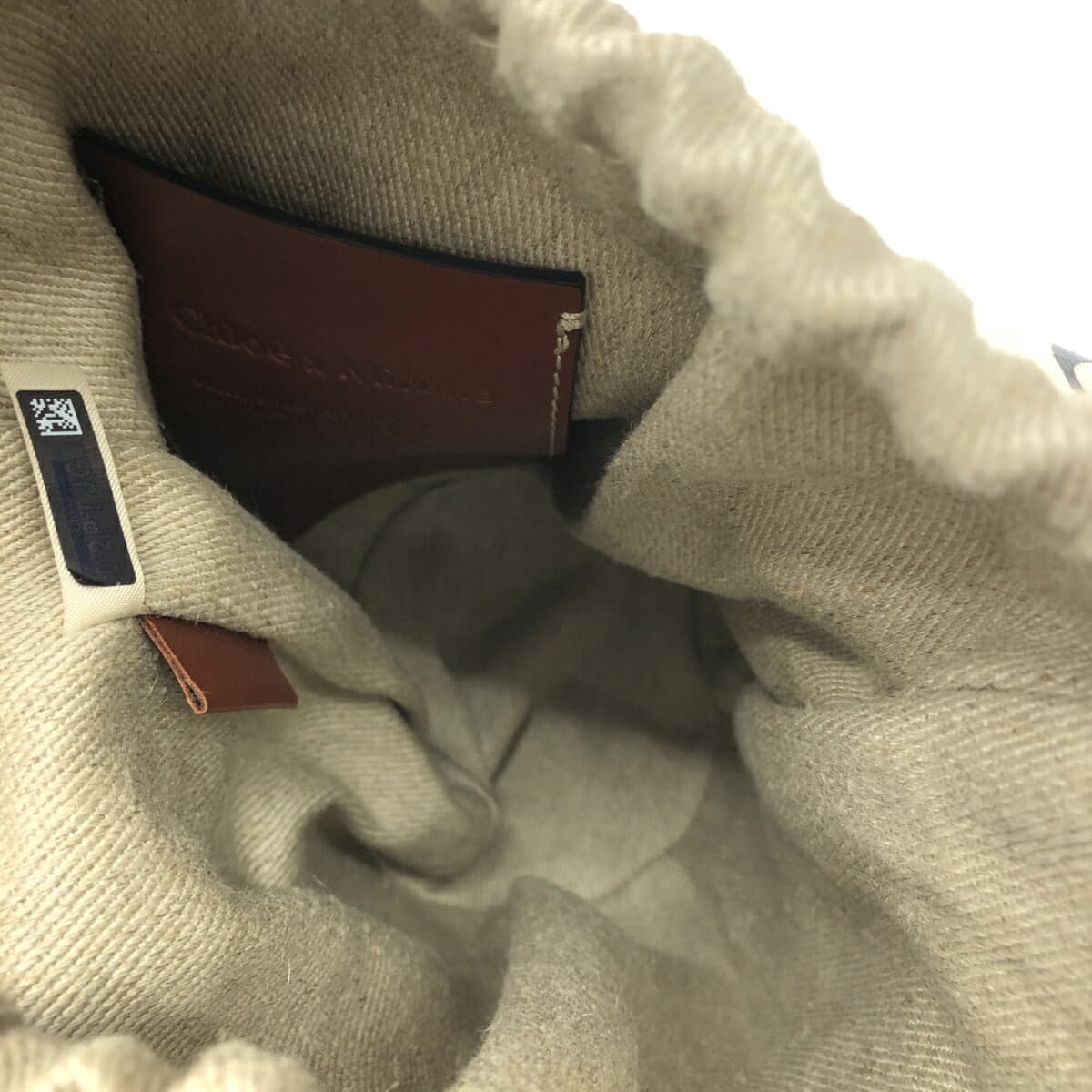 Chloe x Mifuko Woody Small Bucket 2WAY Bag Good Condition Beige Women's Multifunctional Bag 5