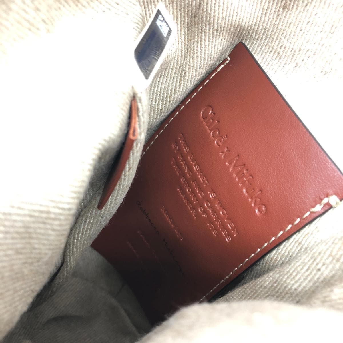 Chloe x Mifuko Woody Small Bucket 2WAY Bag Good Condition Beige Women's Multifunctional Bag 6