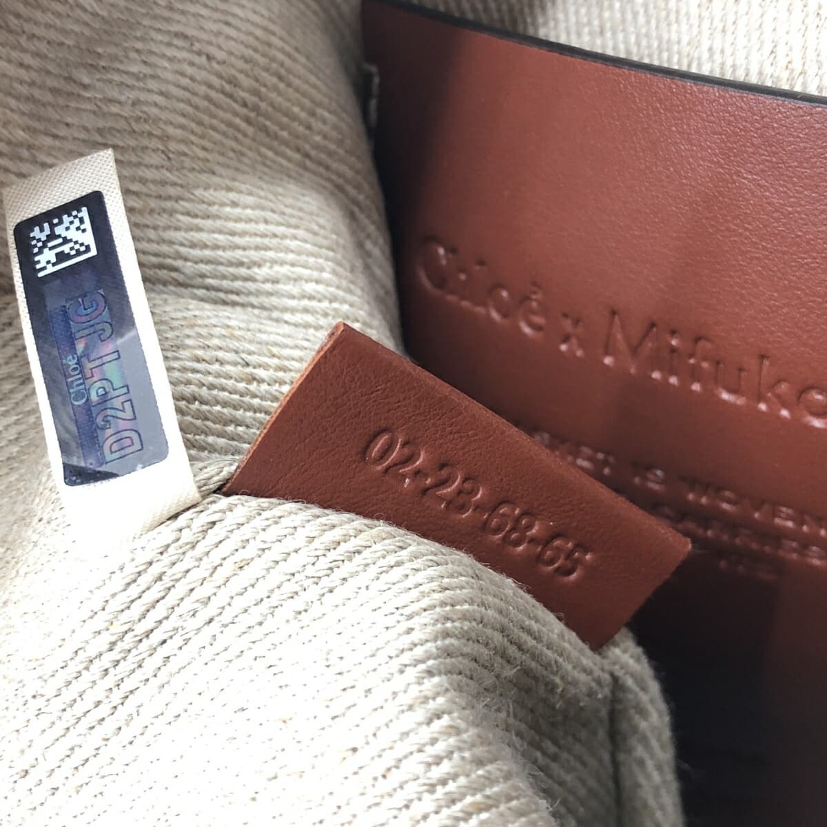 Chloe x Mifuko Woody Small Bucket 2WAY Bag Good Condition Beige Women's Multifunctional Bag 7