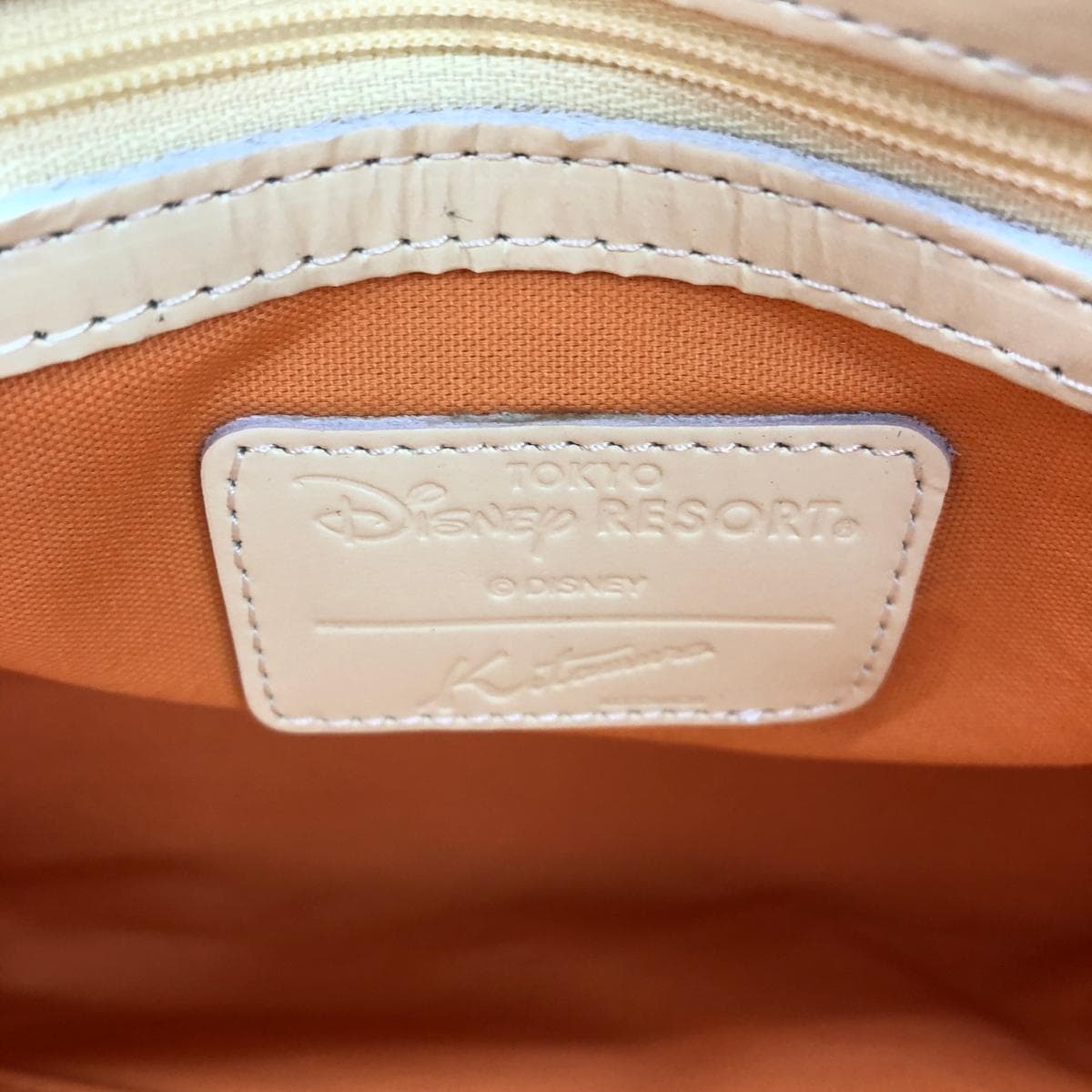 Kitamura Disney Tote Bag Yellow Leather Women's bag 6