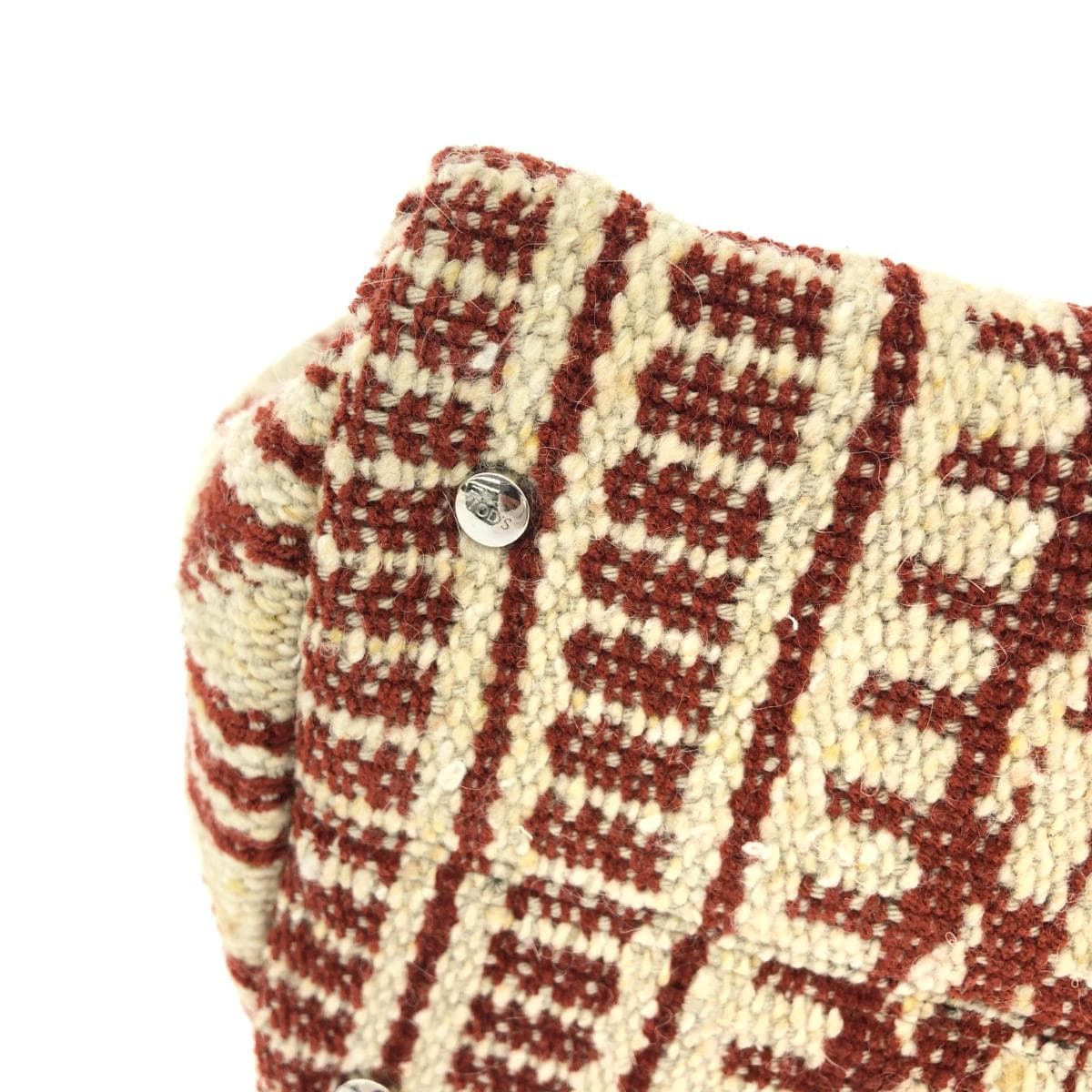 TOD'S 2WAY bag in good condition, brown/beige, tweed, multifunctional bag for women 7