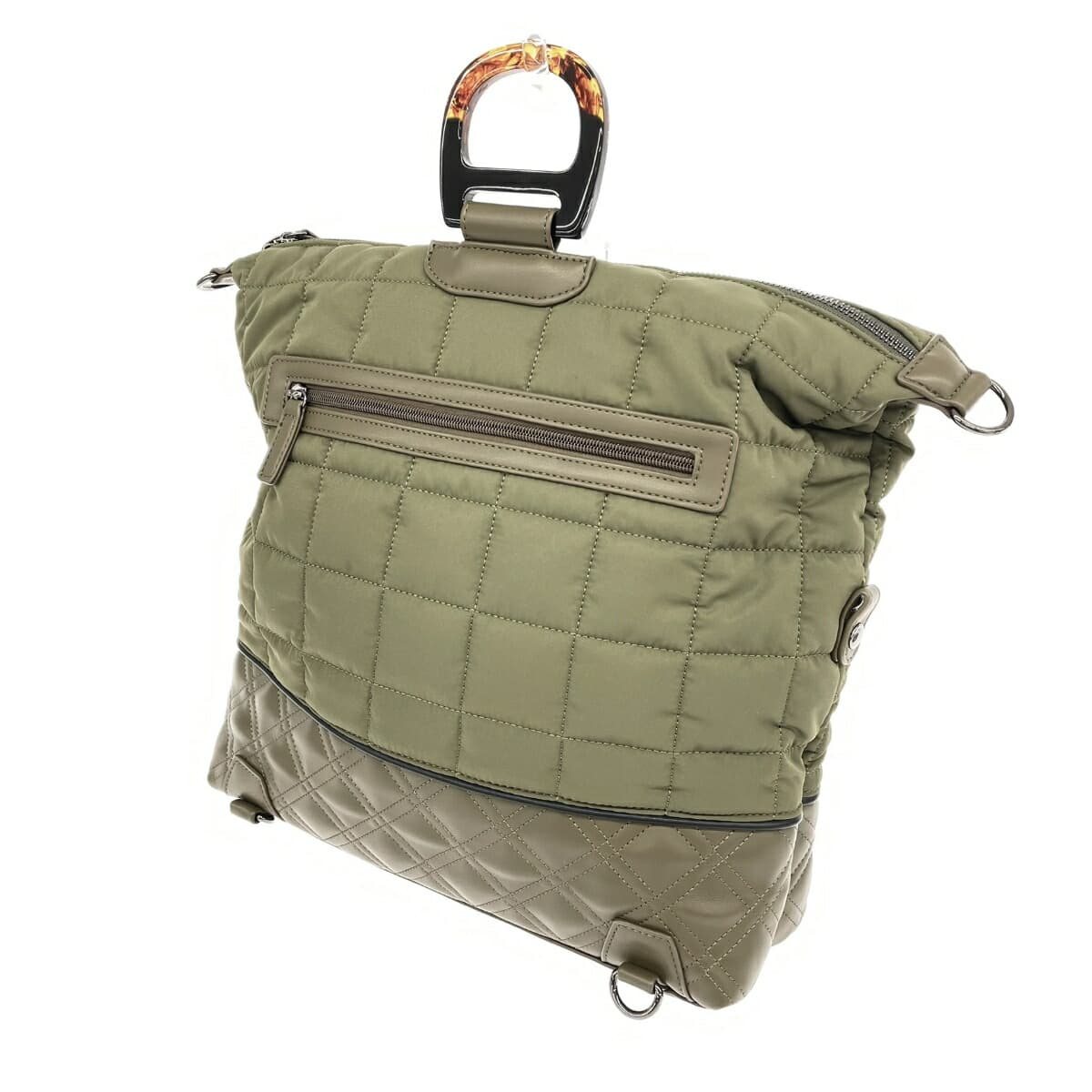 ear PAPILLONNER 2WAY bag in excellent condition, khaki nylon, unisex multifunctional bag 3