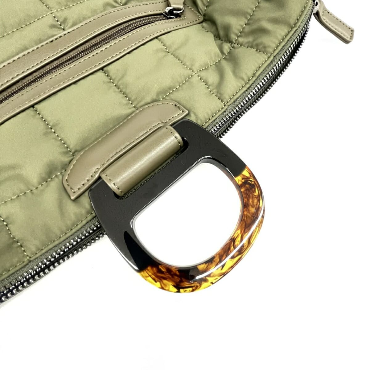 ear PAPILLONNER 2WAY bag in excellent condition, khaki nylon, unisex multifunctional bag 4