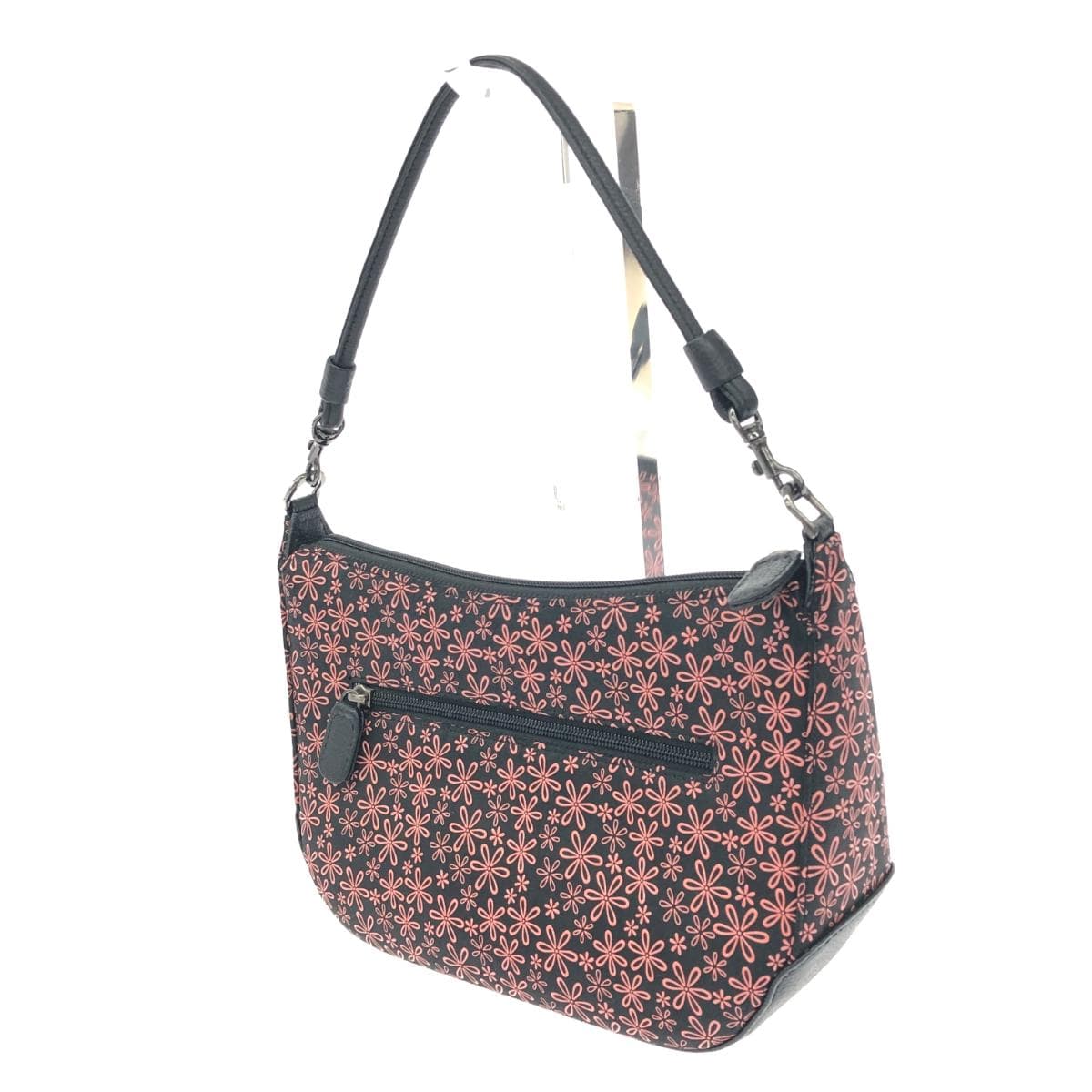 Inden-ya shoulder bag in good condition, black, snow break flower/pattern, women's crossbody bag 3
