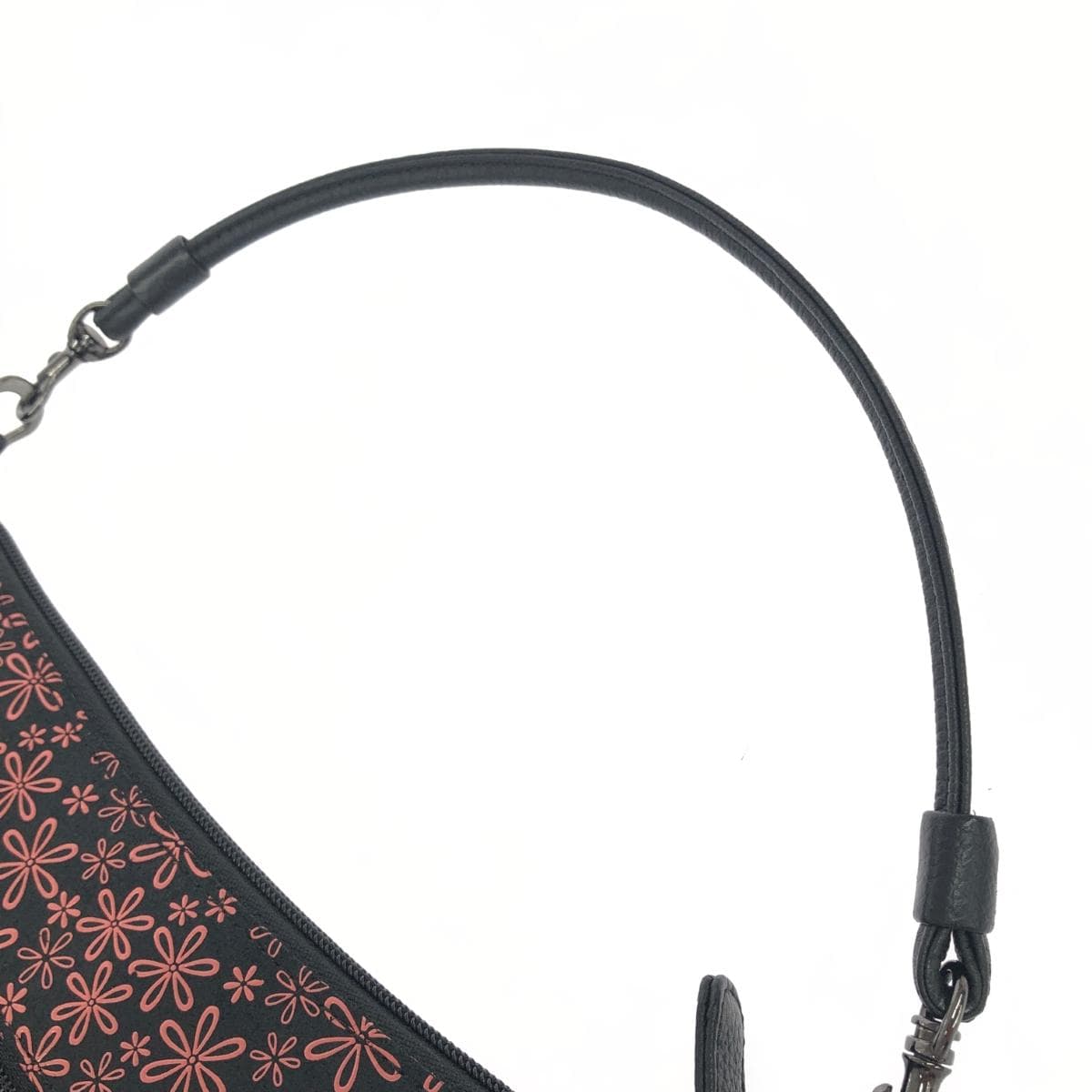 Inden-ya shoulder bag in good condition, black, snow break flower/pattern, women's crossbody bag 6