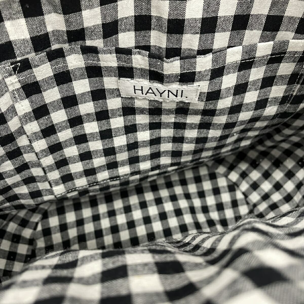 HAYNI Heini Tote Bag Good Condition Black Raffia Women's Bag 7