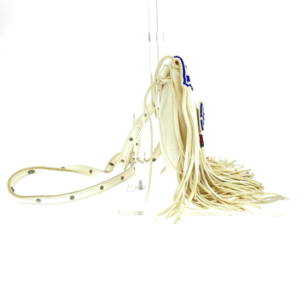 Italy House Italy Beads Shoulder Bag White Fringe Unisex Crossbody Bag 2